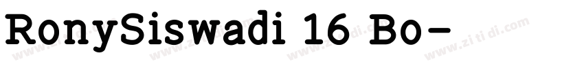 RonySiswadi 16 Bo字体转换